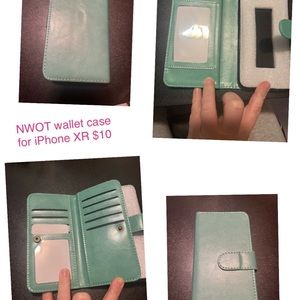 NWOT leather phone wallet for IPhone XR